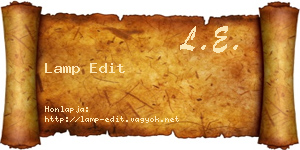 Lamp Edit névjegykártya