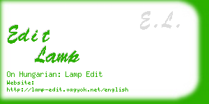 edit lamp business card